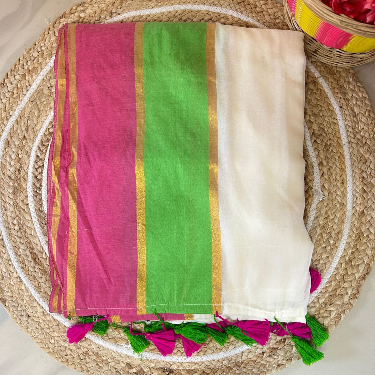 TMR24 - Vishu Special Mul Cotton Saree