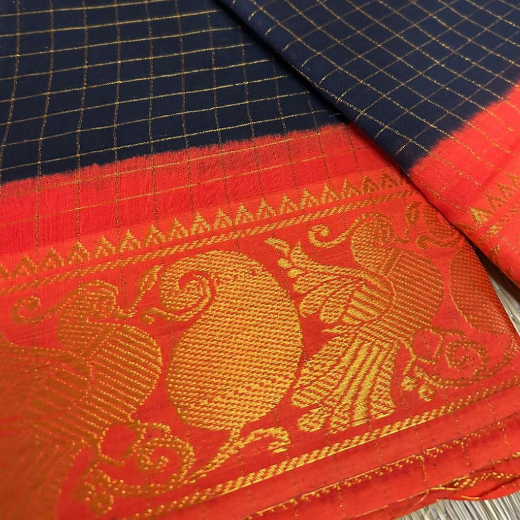 TMR33- Madurai Sungudi Saree Zari Kattam