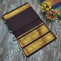 TMR39 - Brown Kanchi Cotton Saree