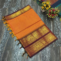 TMR40 - Rust Orange Kanchi Cotton Saree