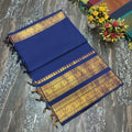 TMR41 - Blue Kanchi Cotton Saree