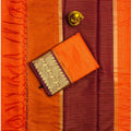 TMR01 - Rust Orange Vintage Silk Saree